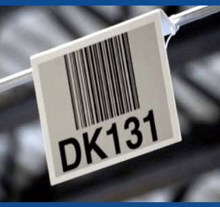 hanging warehouse location barcode sign