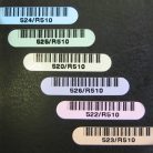 Kapton barcode labels in multiple colors