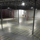 completed warehouse floor line striping