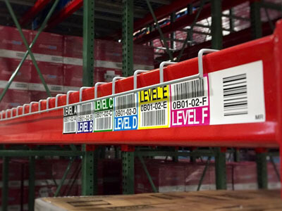 warehouse rack location label