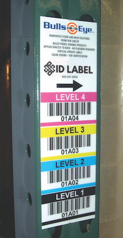 bullseye ultra-durable warehouse label