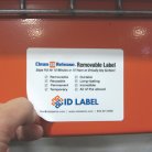 Clean Release removable warehouse label