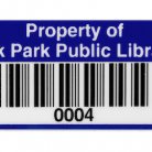 library barcode label for books and property