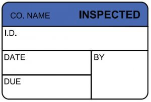 inspection label sample hospital