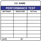 performance test tracking label calibration