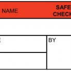 safety checked equipment calibration label