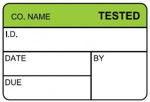 tested calibration label