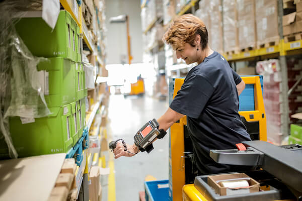 wearable barcode scanner warehouse worker