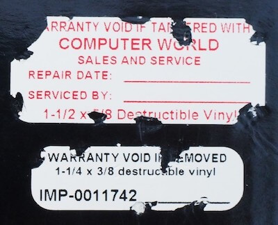 Destructible tamper-evident calibration label