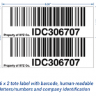 warehouse tote barcode labels