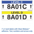 Repositionable warehouse labels without barcodes