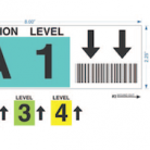 color coded warehouse rack label set