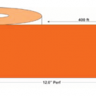 Orange roll of Eco Beam Renew warehouse label cover up